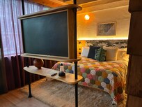 White board with TV on the reverse - rotates top!