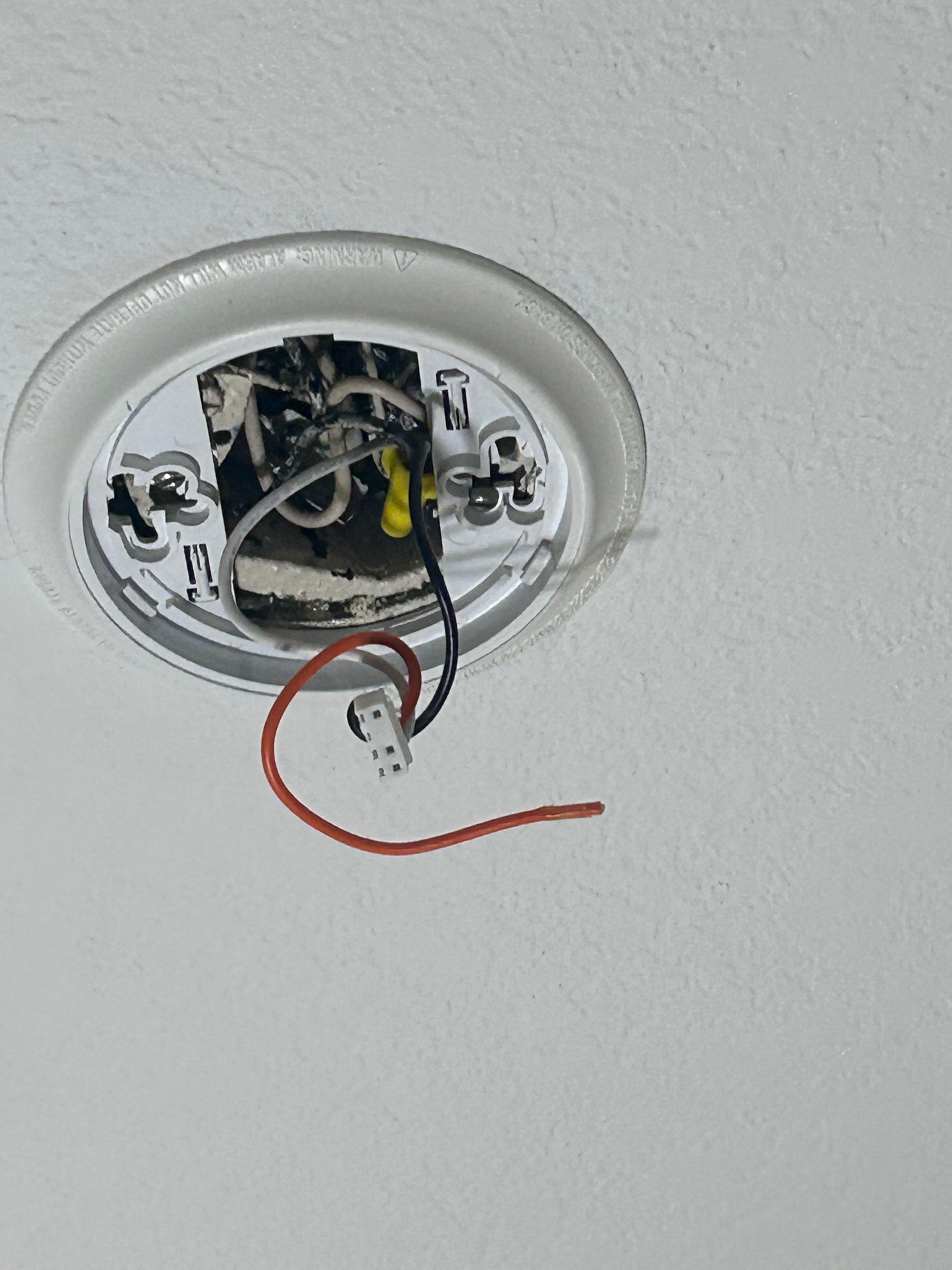 Missing smoke alarm