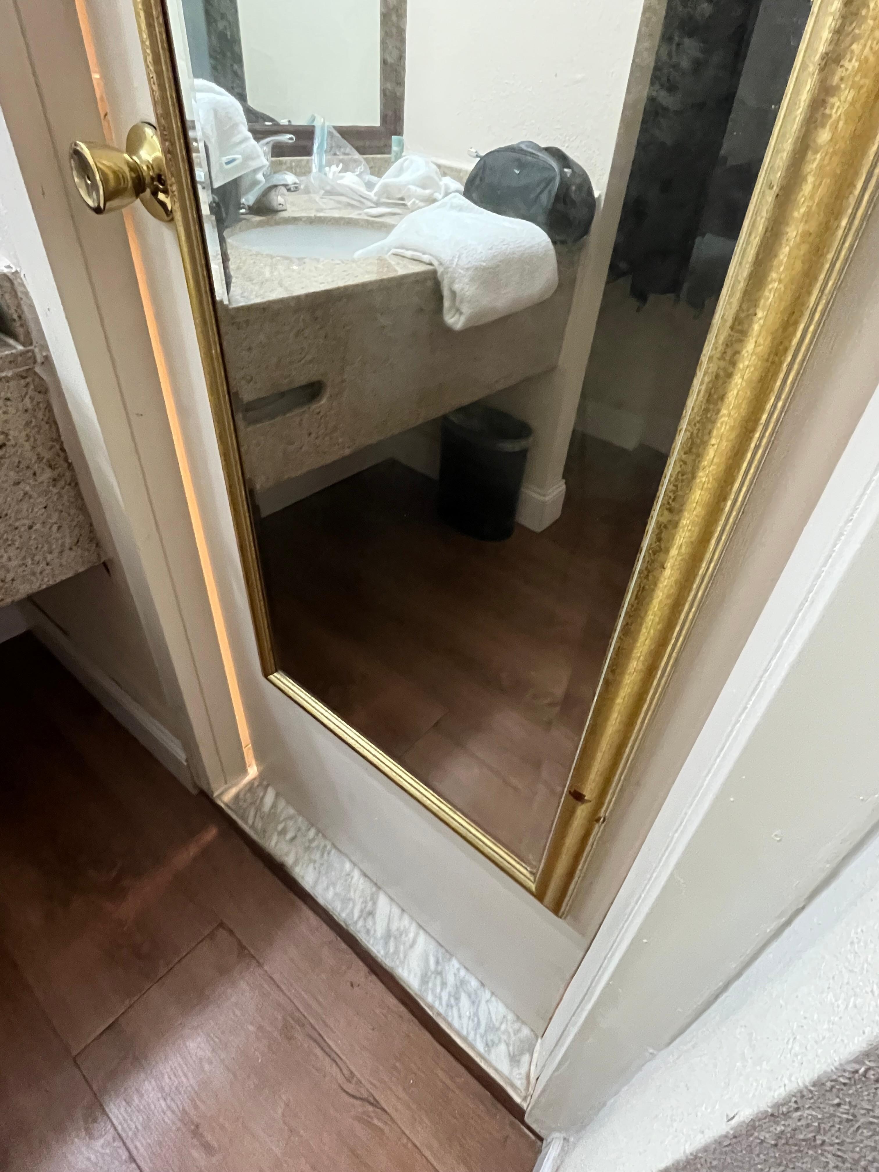 Bathroom door did not seal/close completely