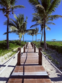 Boardwalk from property to the beach