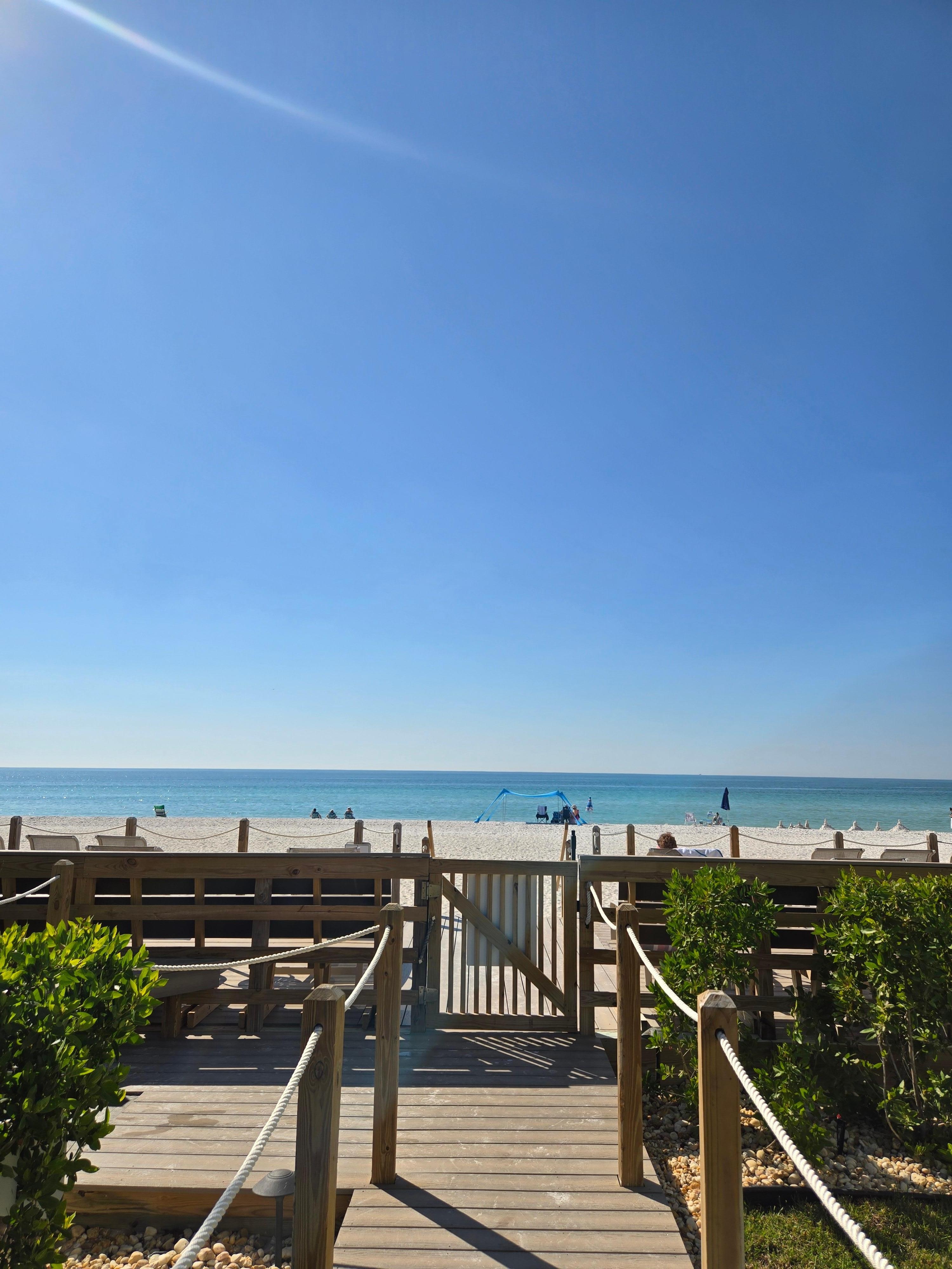view from the pool area