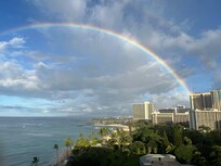 Beautiful view and rainbows from the balcony!