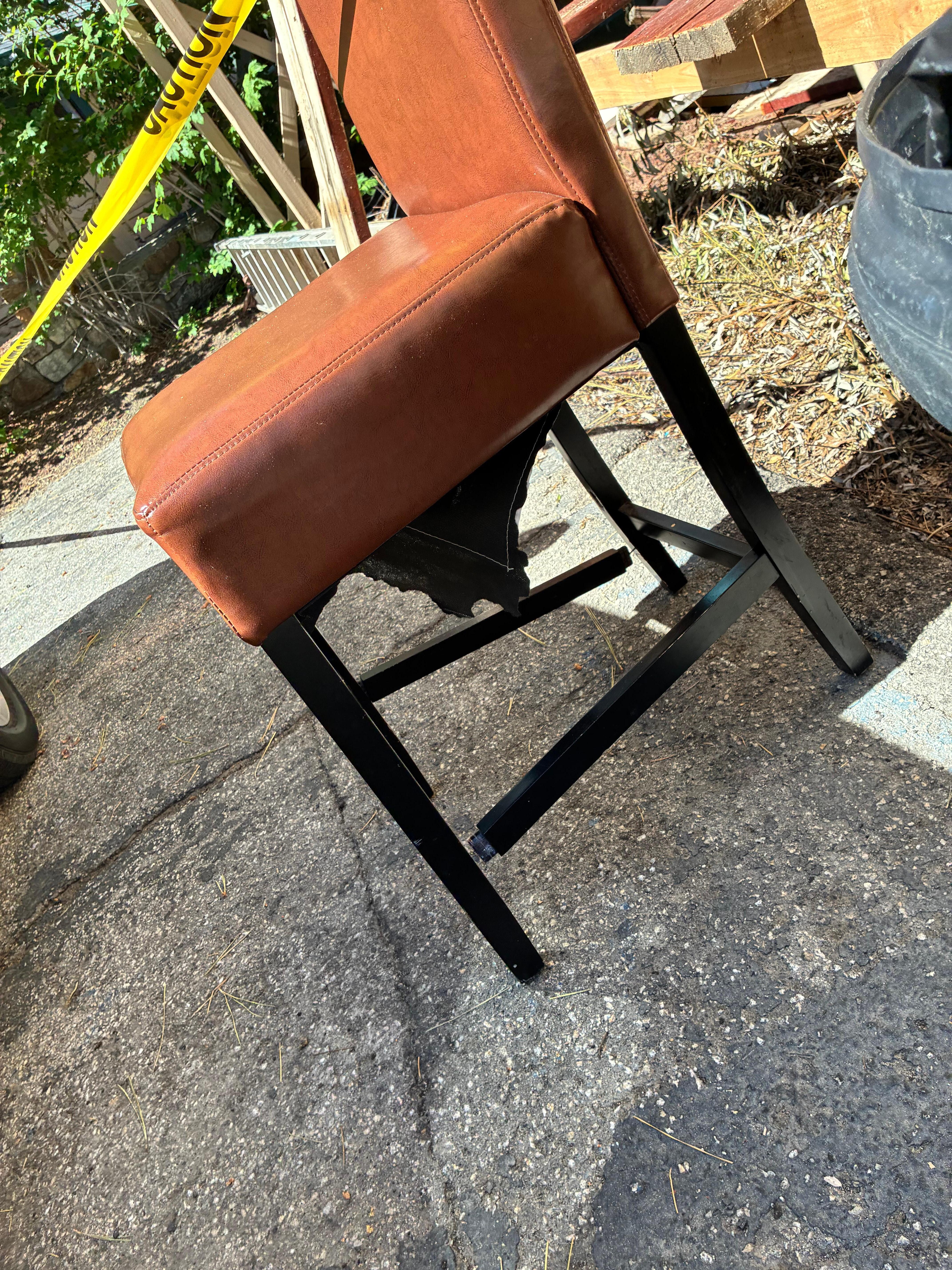 Broken chair they removed it from the room did not have anymore to replace it