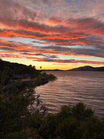 View from the patio at sunset