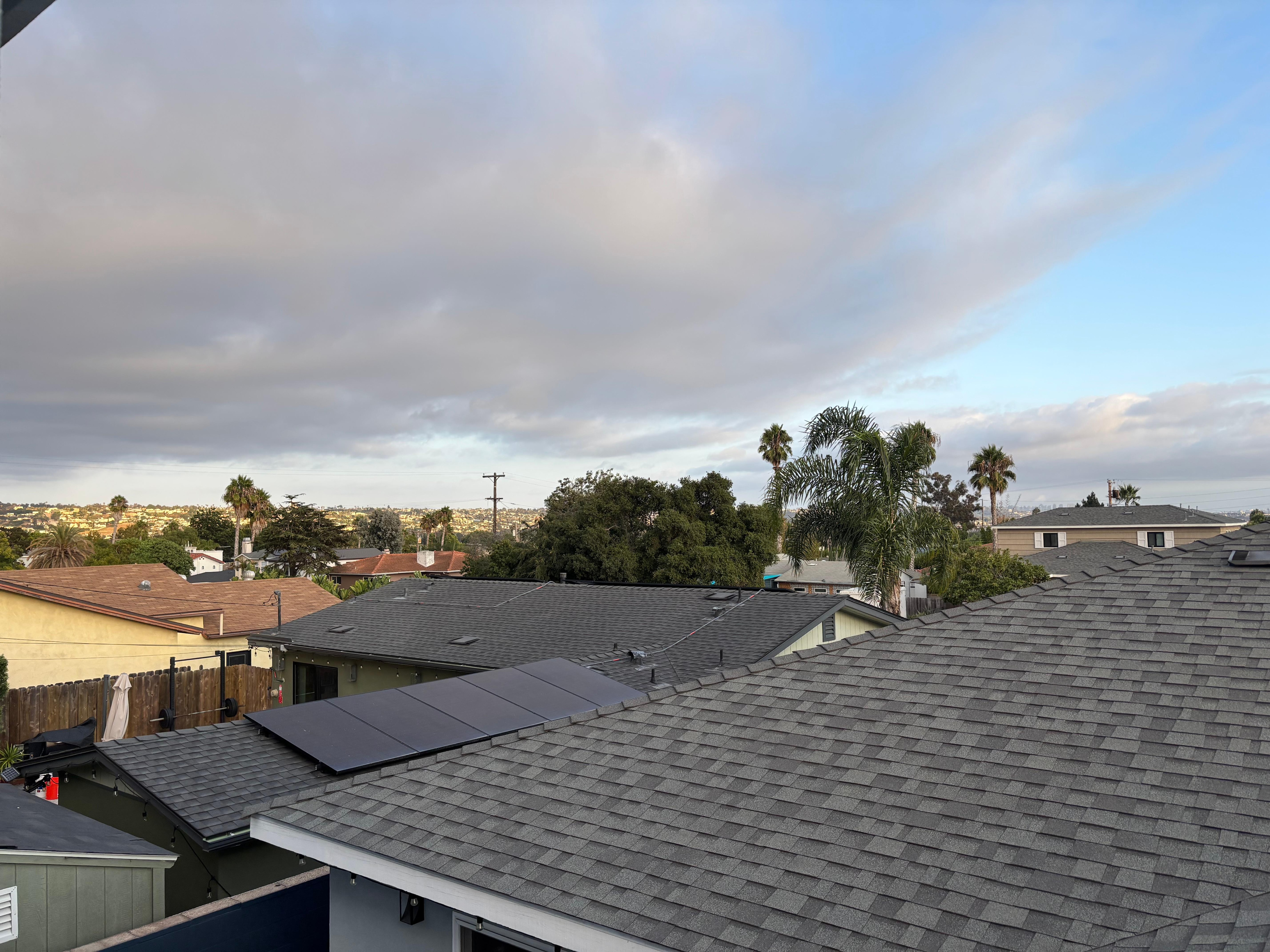 View from the top of the stairs. 