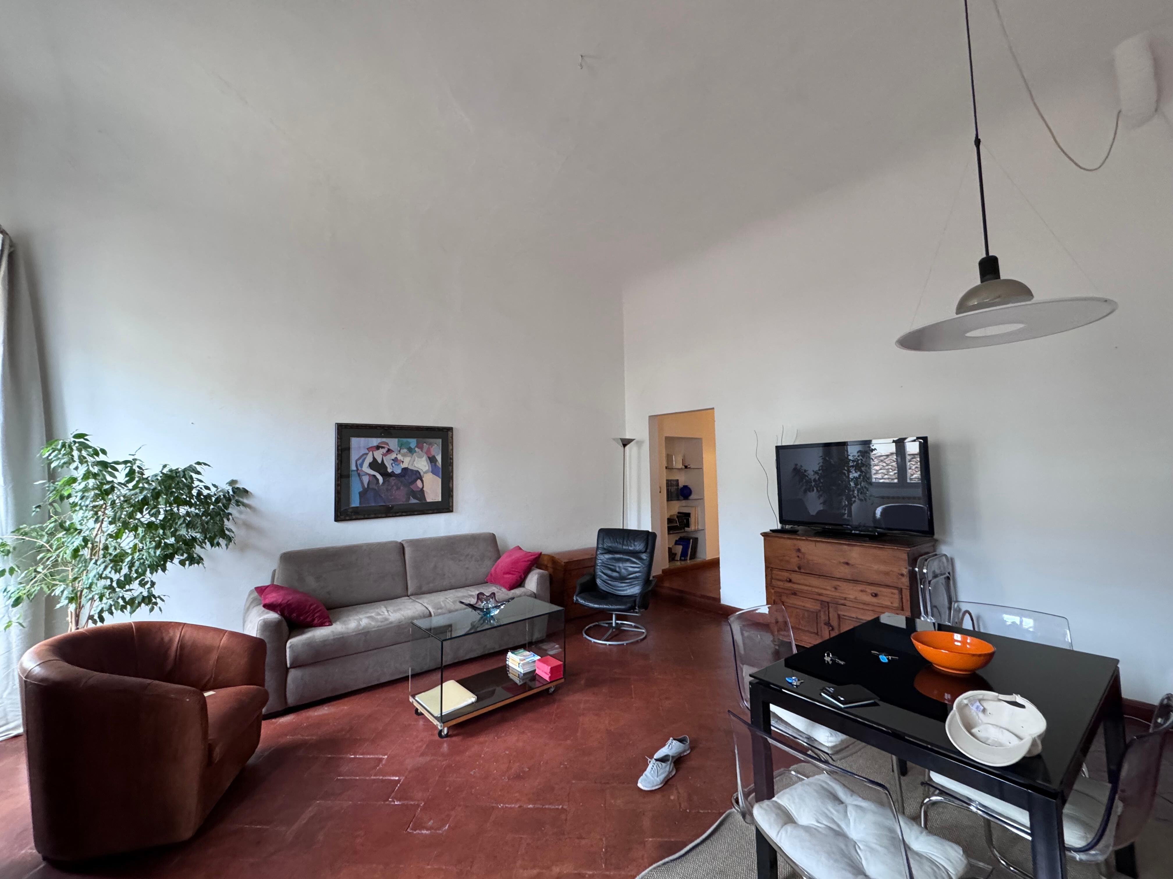 Living room area (pardon our mess)