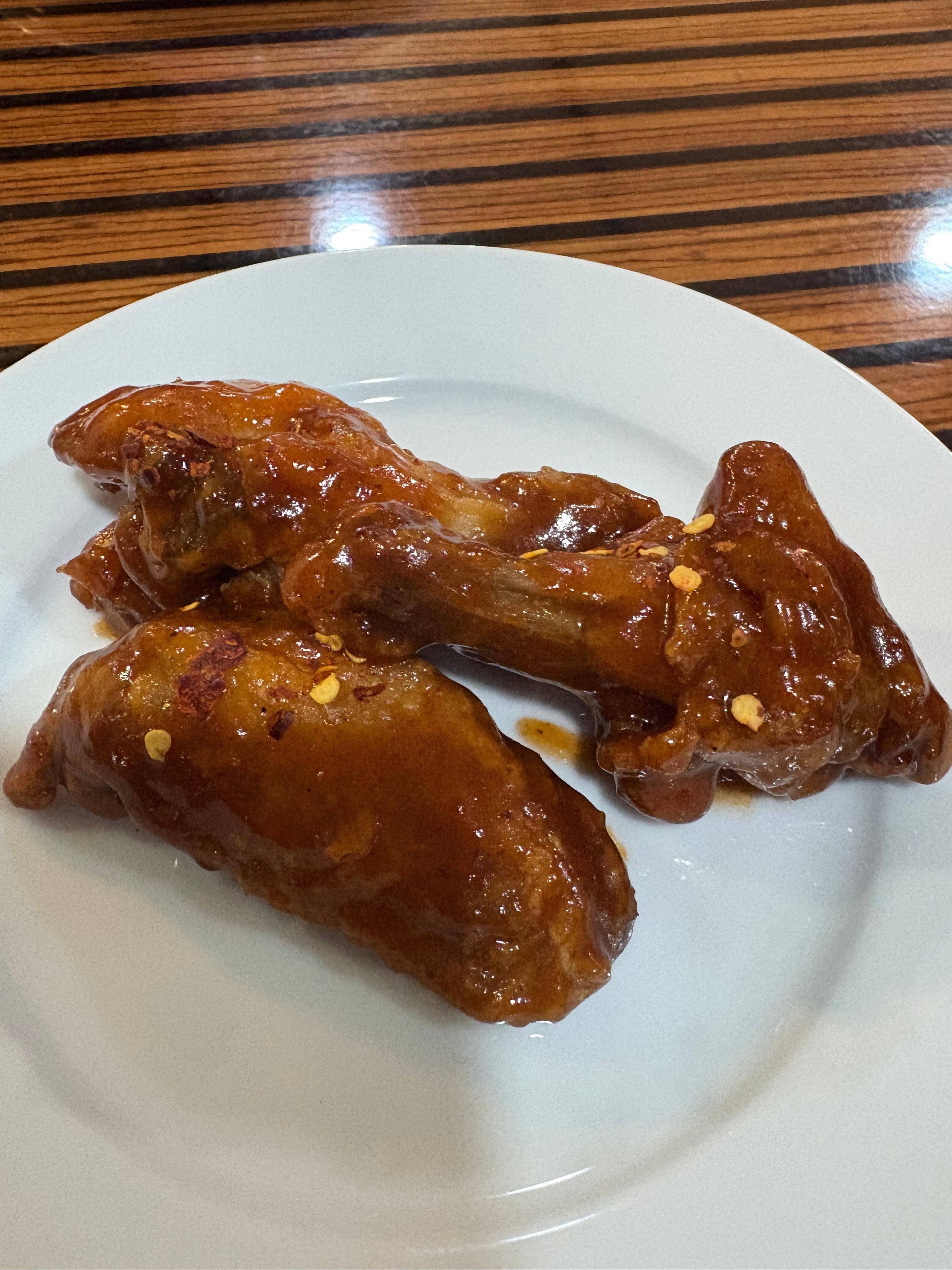 Complimentary wings at happy hour