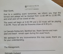 Weddings, try to avoid any weekends when they have one. Trust me, you will be glad you did!
