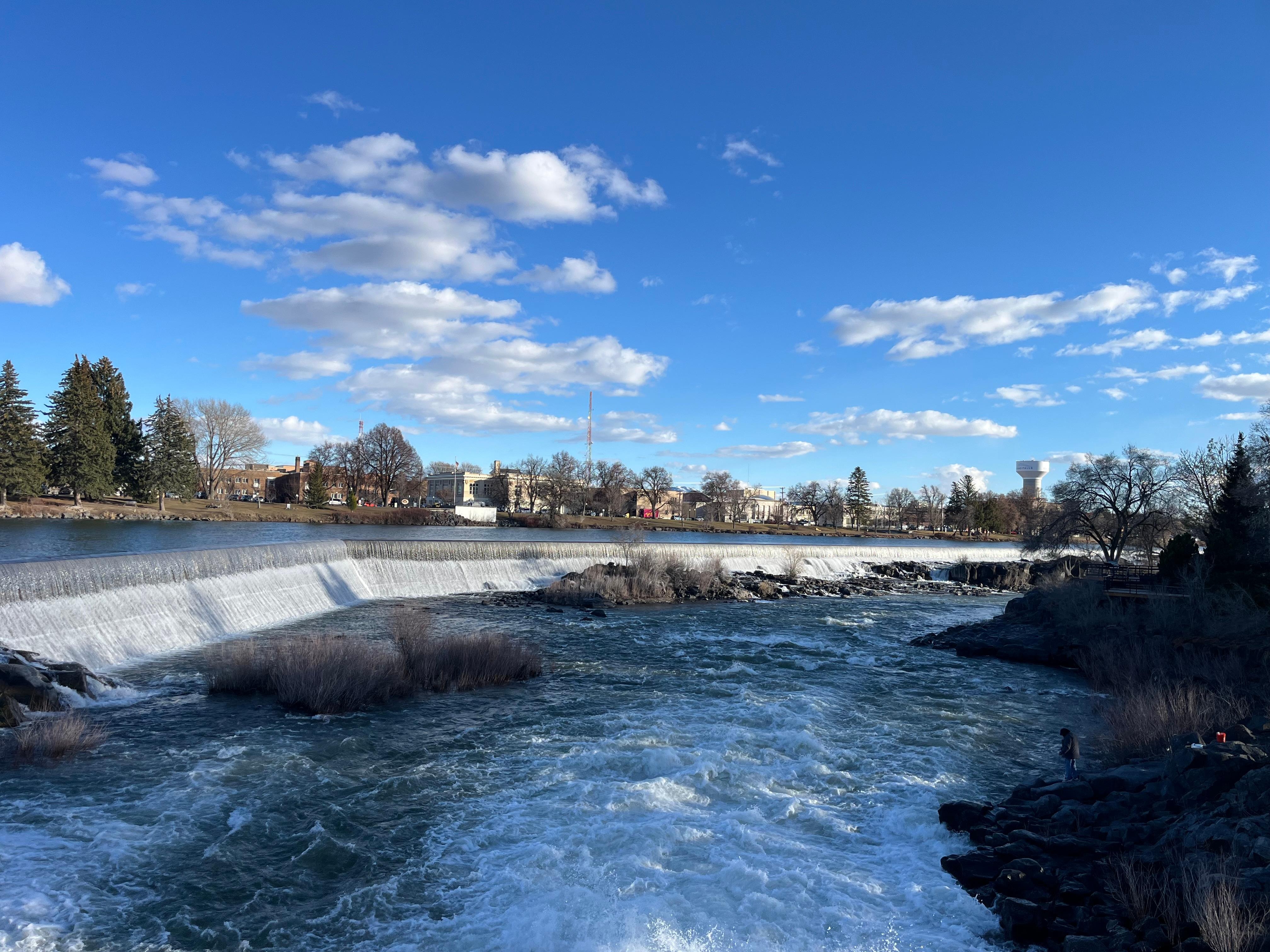 Snake River right across the street from the motel.