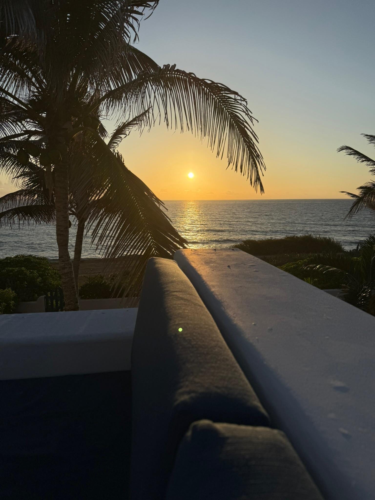 First sunrise from bedroom balcony