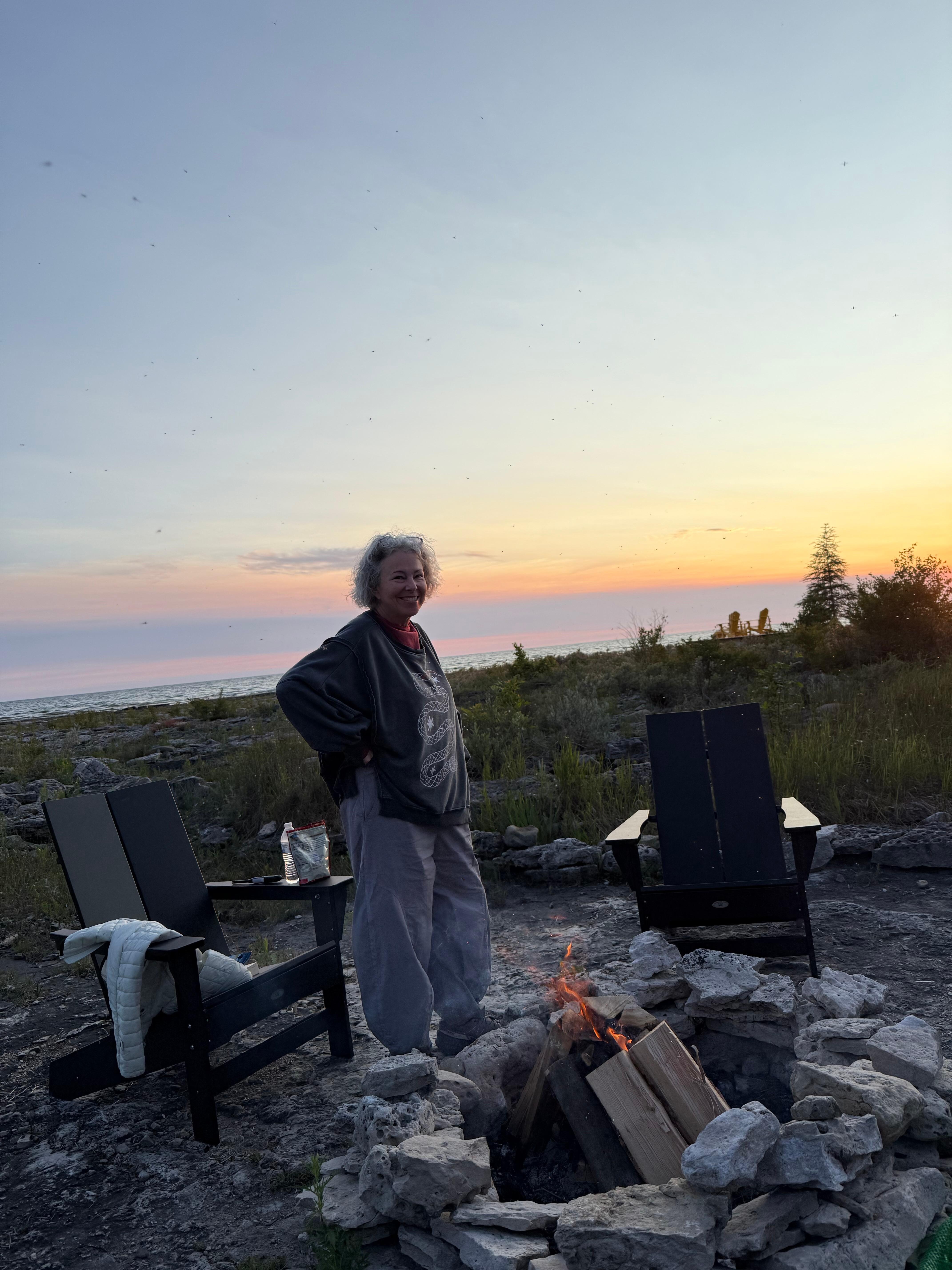 Perfectly placed firepit 