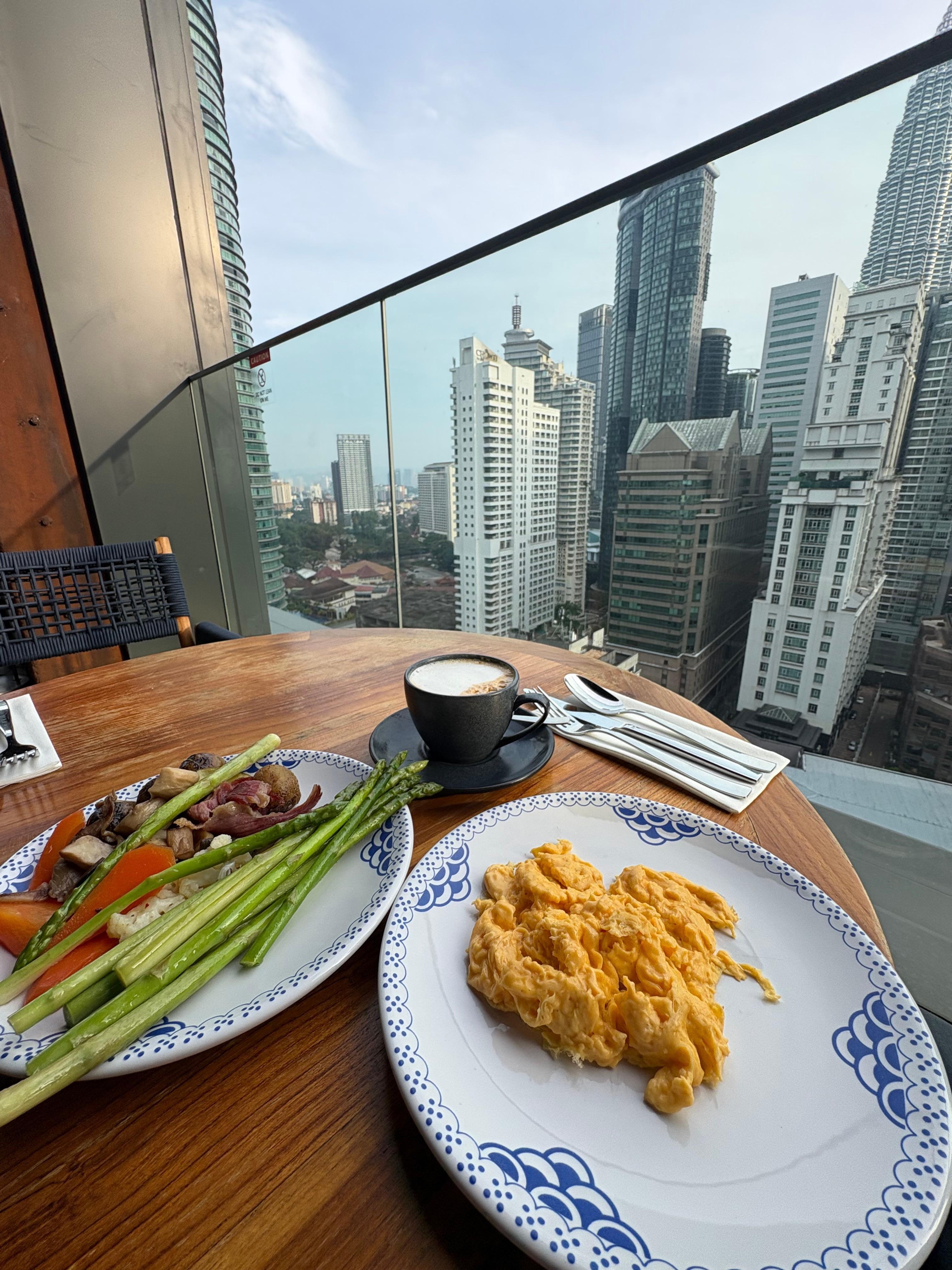 Breakfast with a view. 