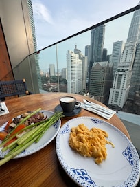 Breakfast with a view.