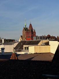 From the balcony of the flat.