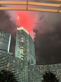 We were there for New Years Eve. Took photos from outside because it was raining but they came out really neat