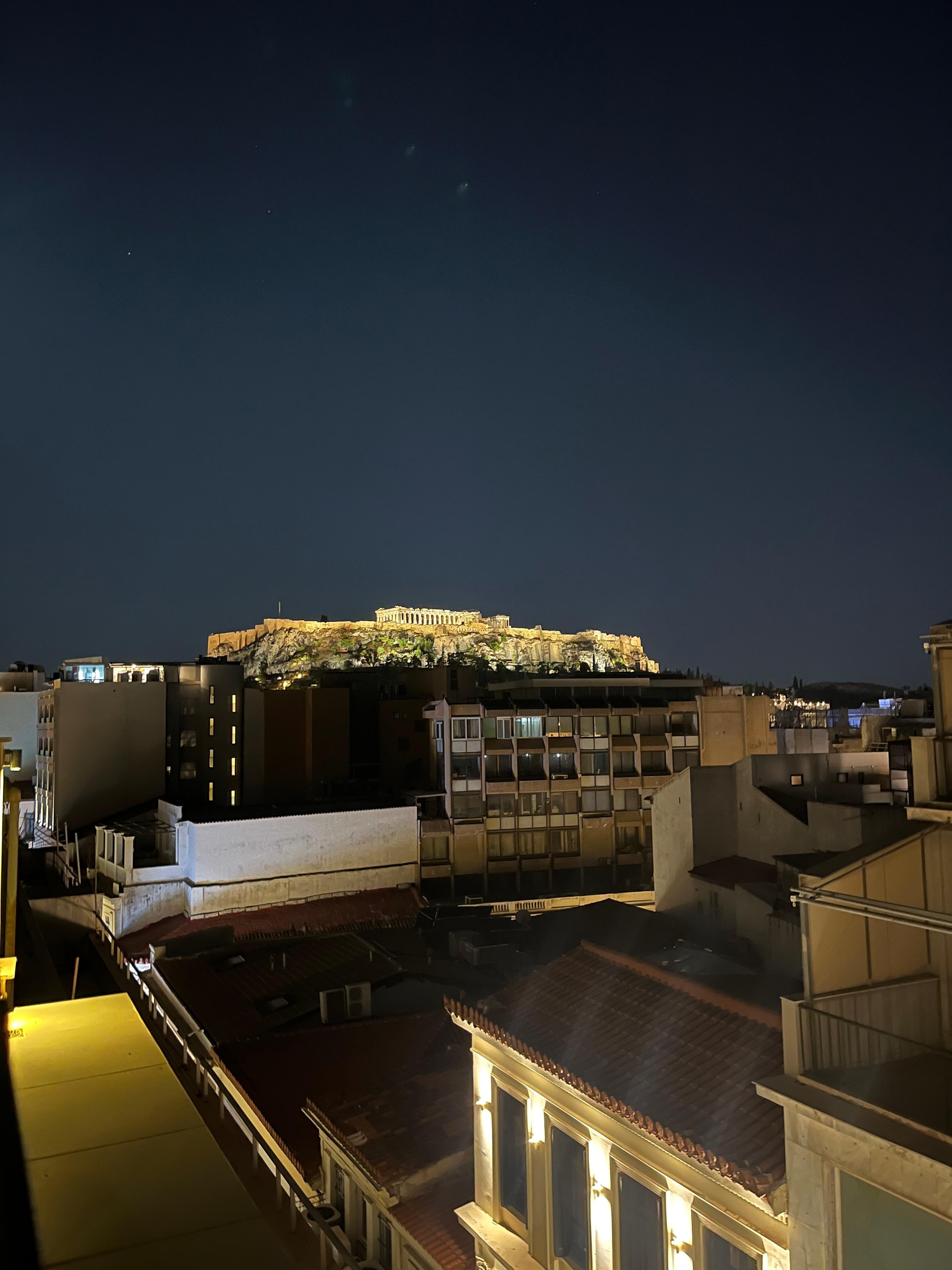 View from the balcony at night