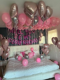 This was made for someone’s special birthday was paid separately but the room locked beautifully!