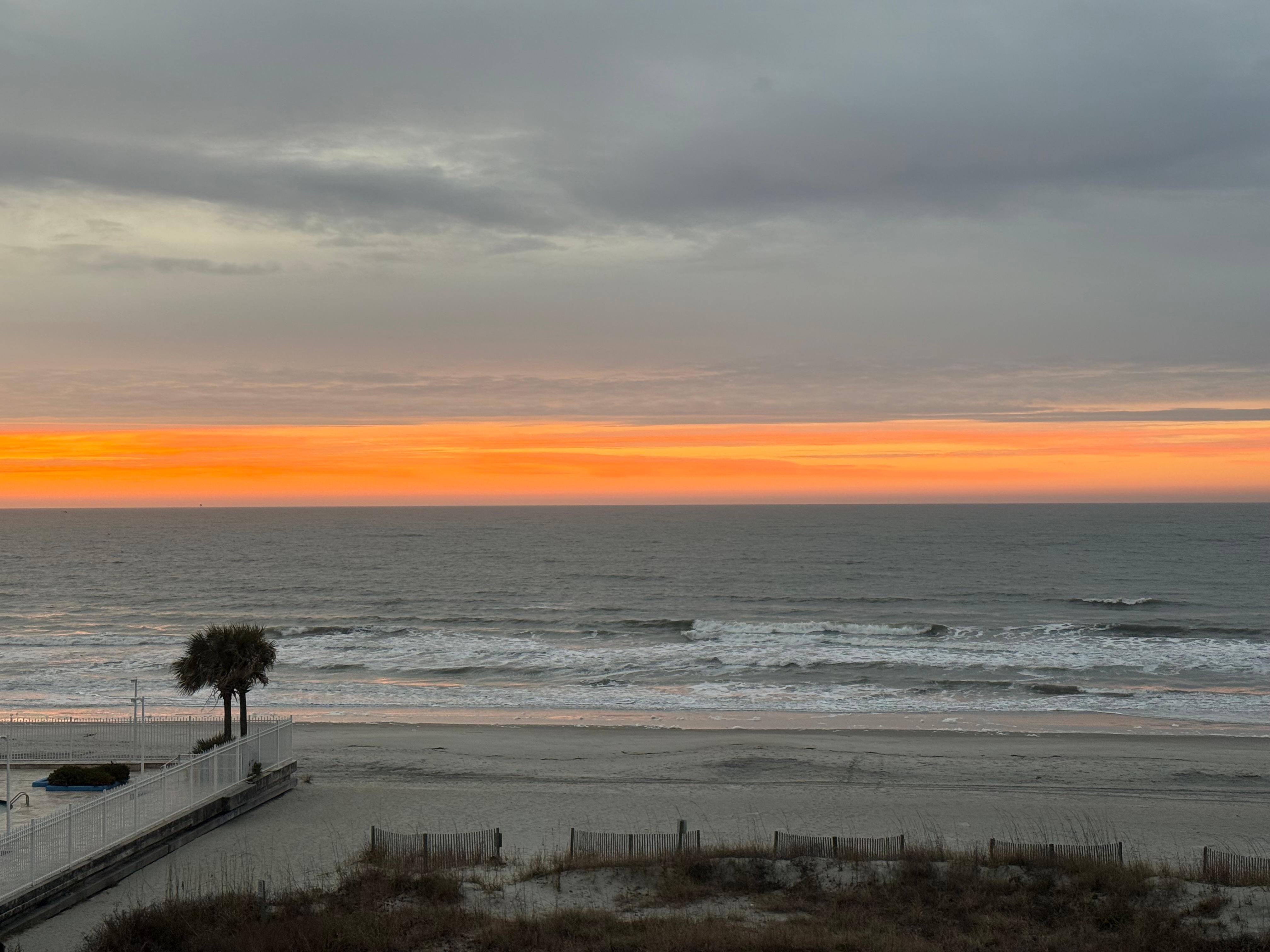 Sunrise from the porch.