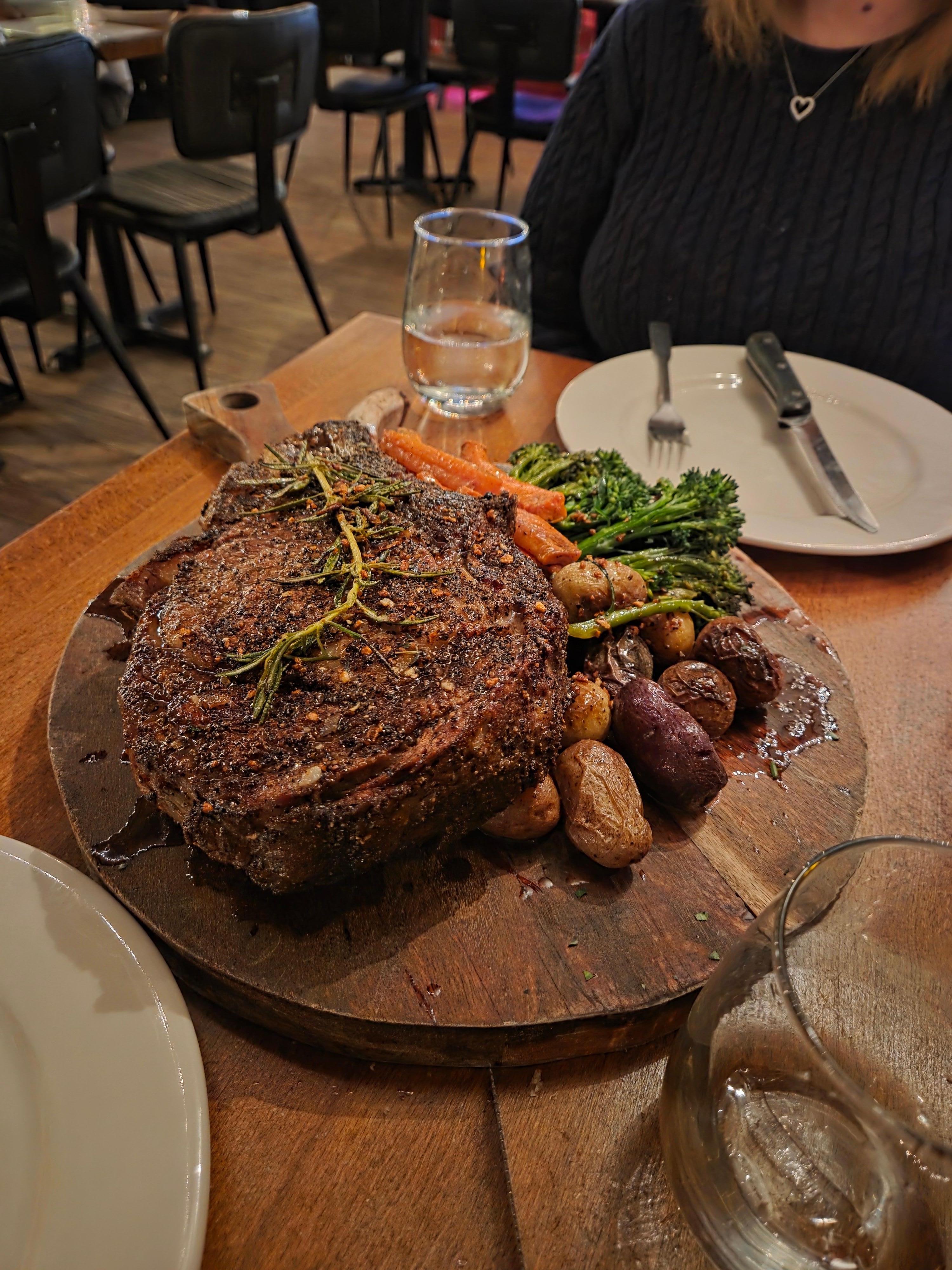 This is the 56oz Ribeye.......perfectly prepared.