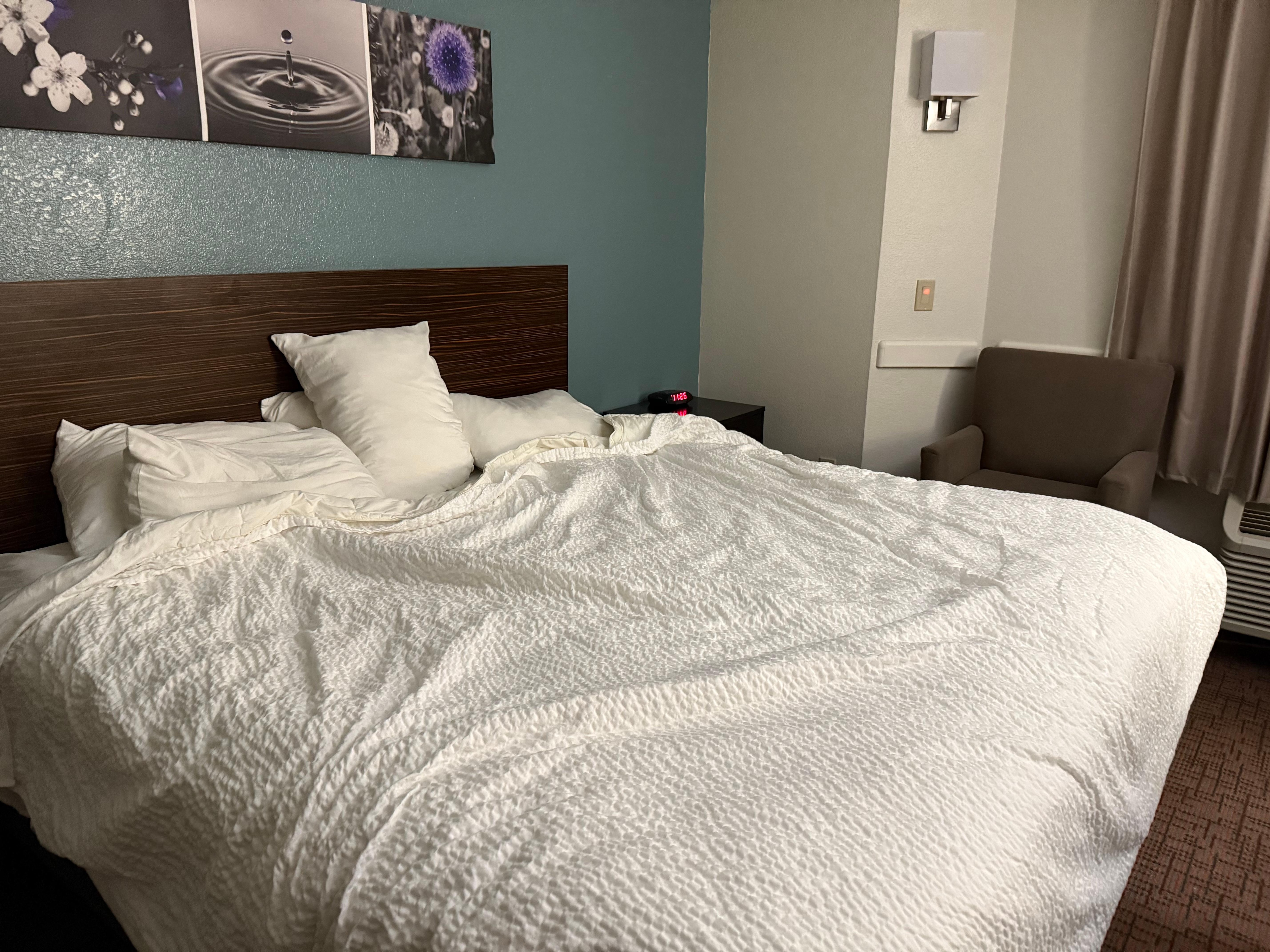 Sheets unchanged for two days.