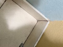 Corner in bathroom filthy