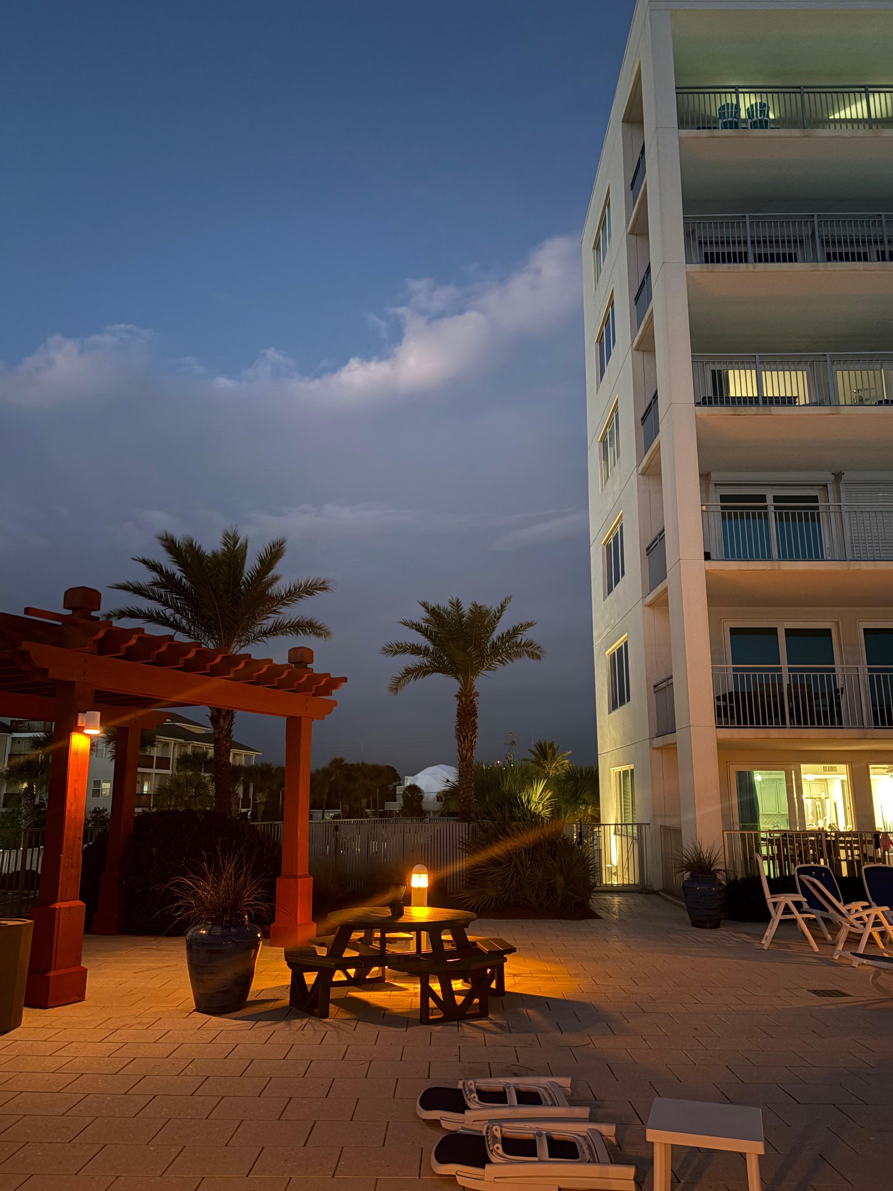 Right outside the condo 