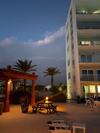 Right outside the condo