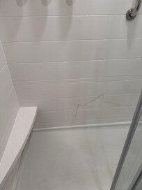 Cracked shower wall