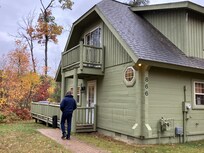Parking is level with the house.
