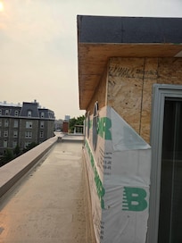 Unfinished deck...no railing...unsafe...illegal