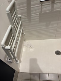 Wash cloth on floor AFTER housekeeping “cleaned”