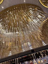 Bow tie chandelier at Bleau Bar