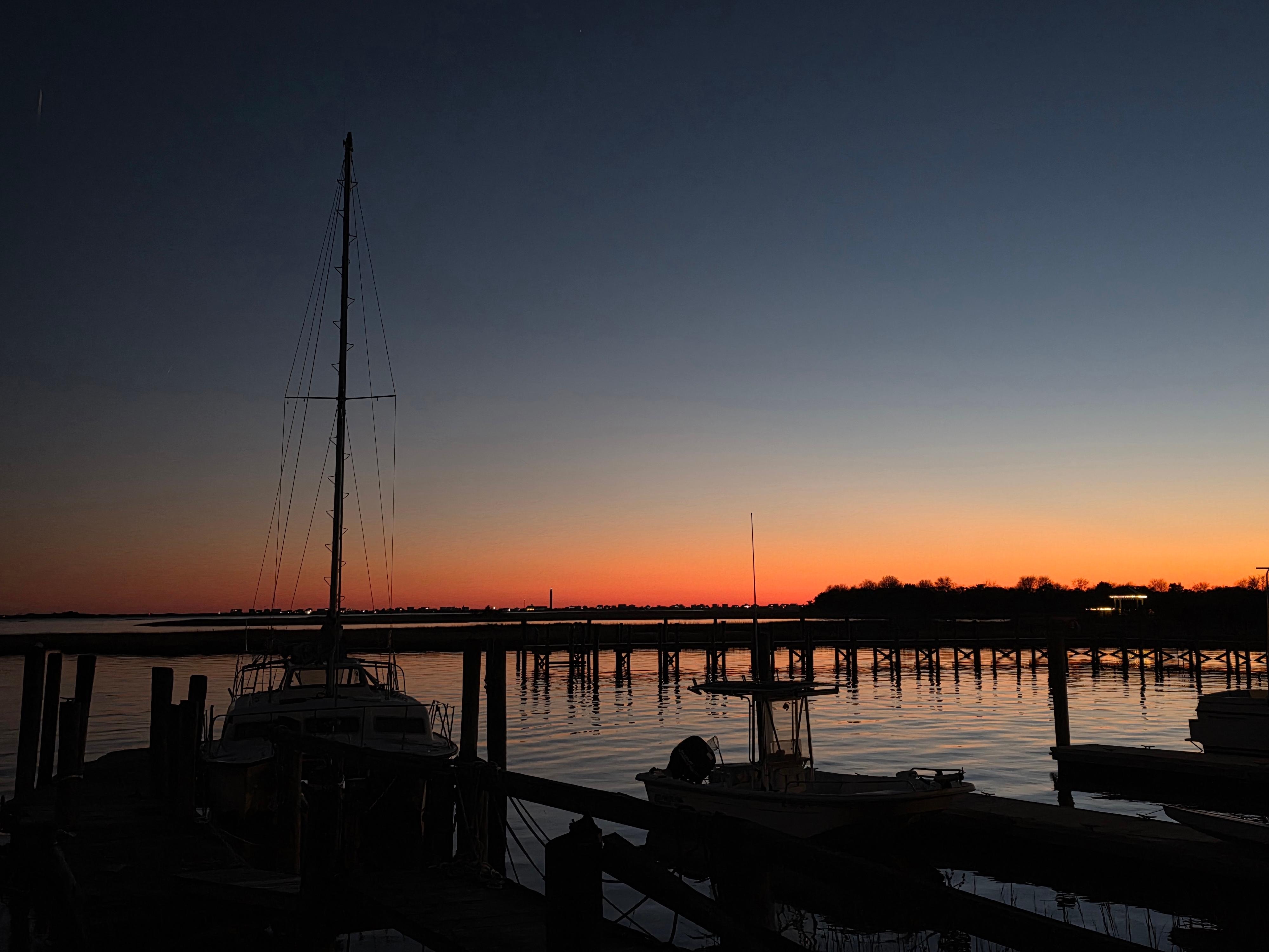Sunset at the marina