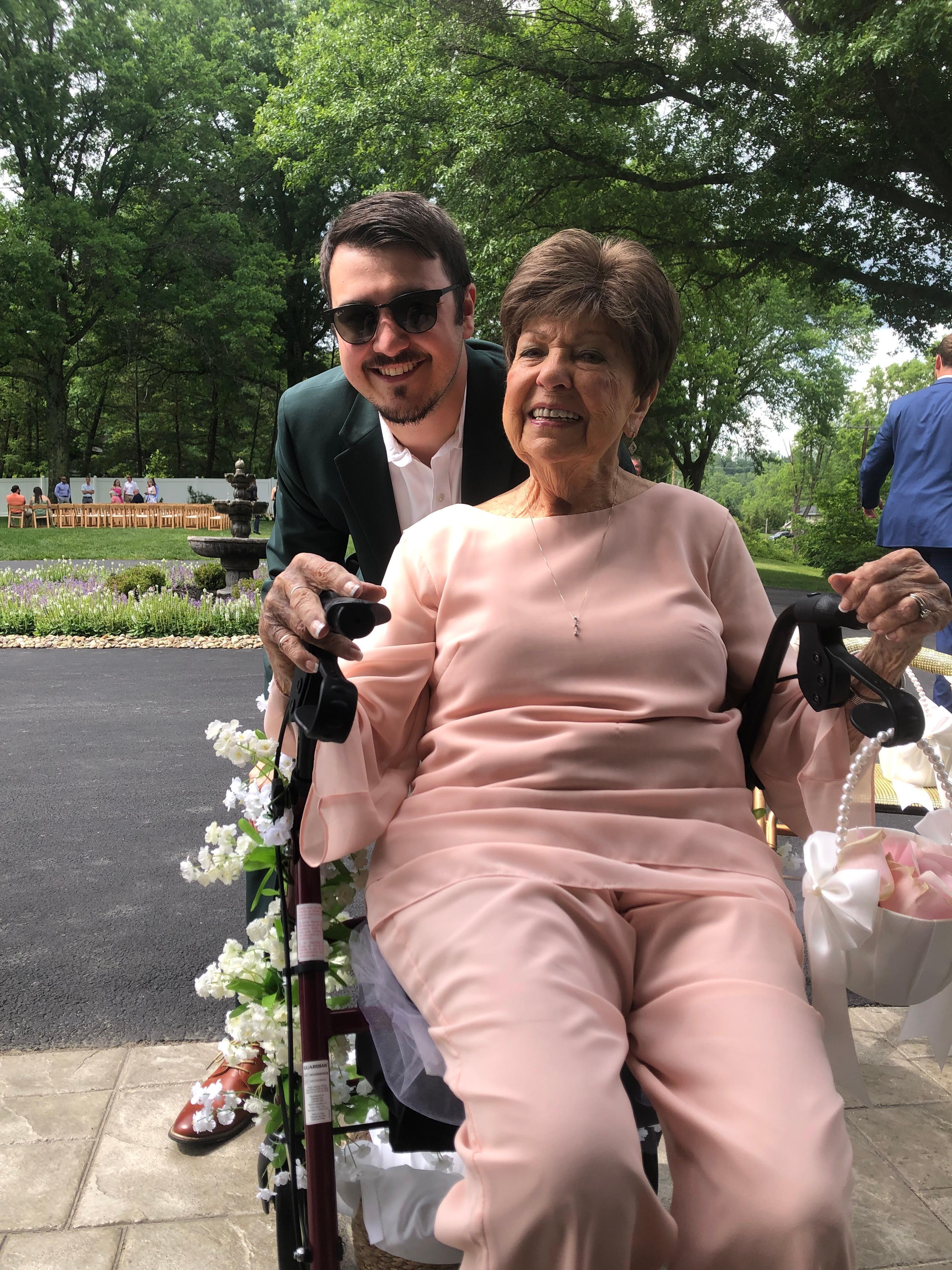 Nana with Dane.  Brother of the bride 