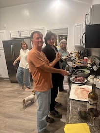 Family preparing supper together!