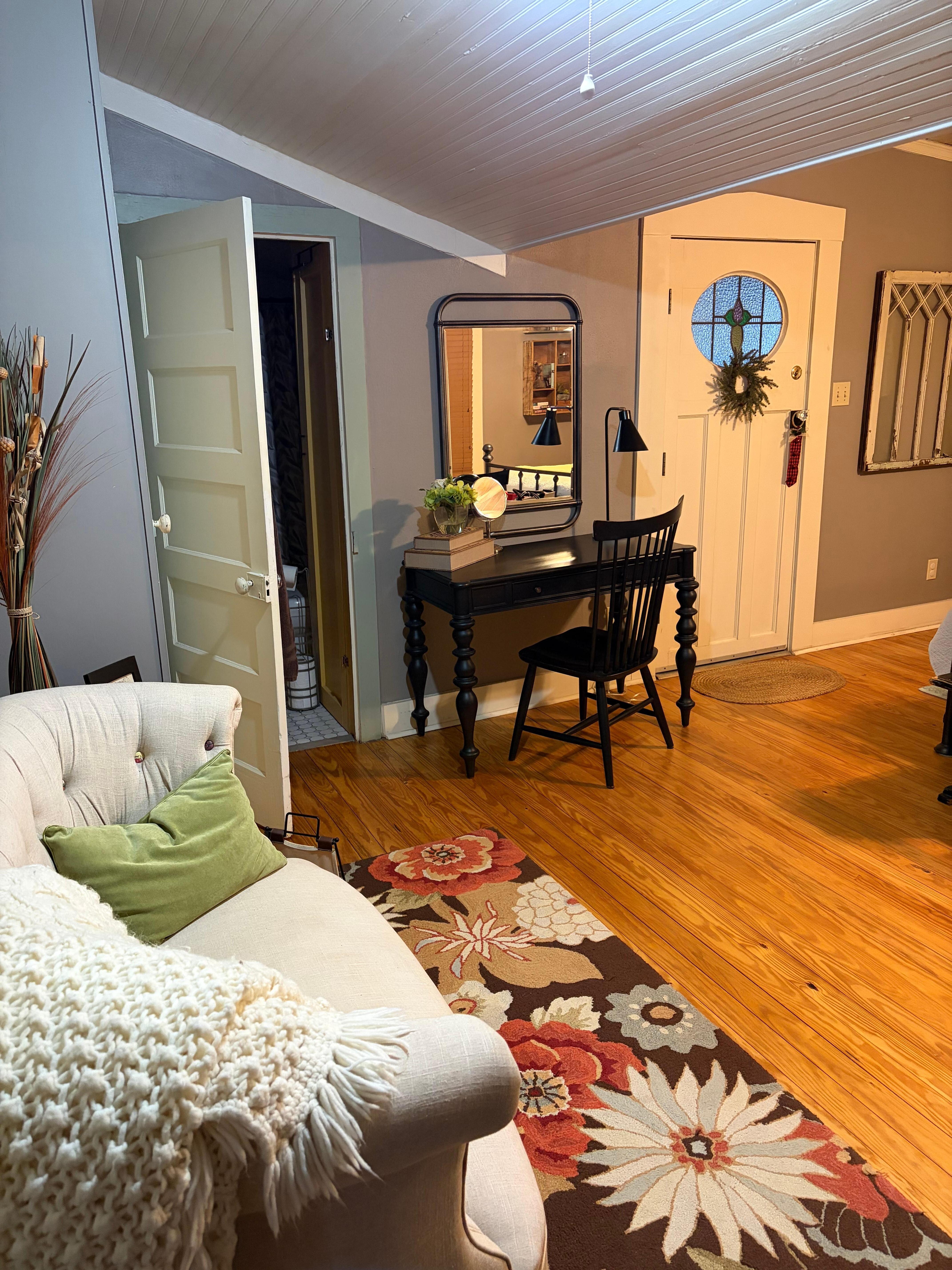 Sitting area in bedroom