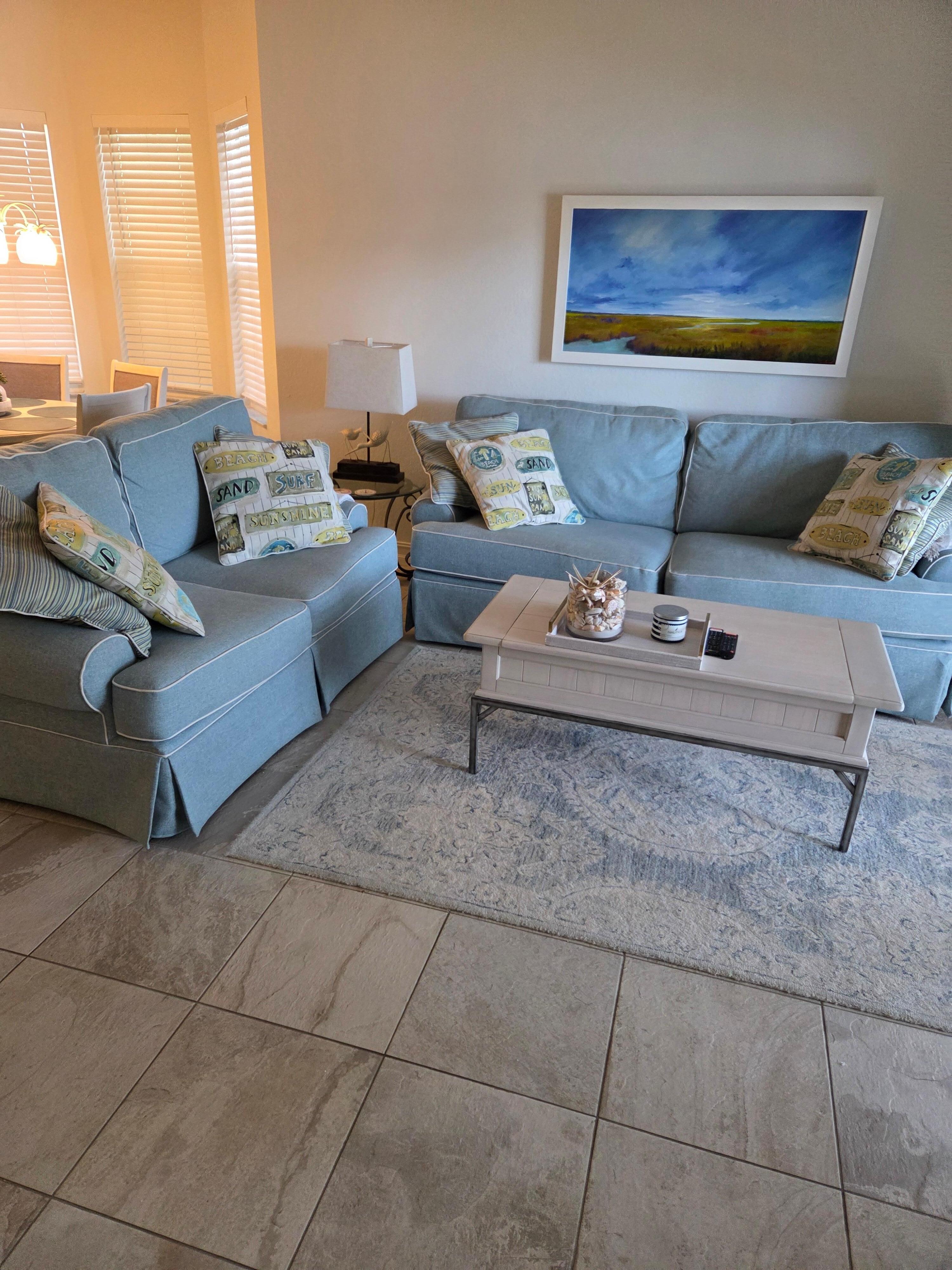 Living room sitting area. The whole condo is decorated perfectly.