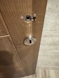 Missing bathroom door handle