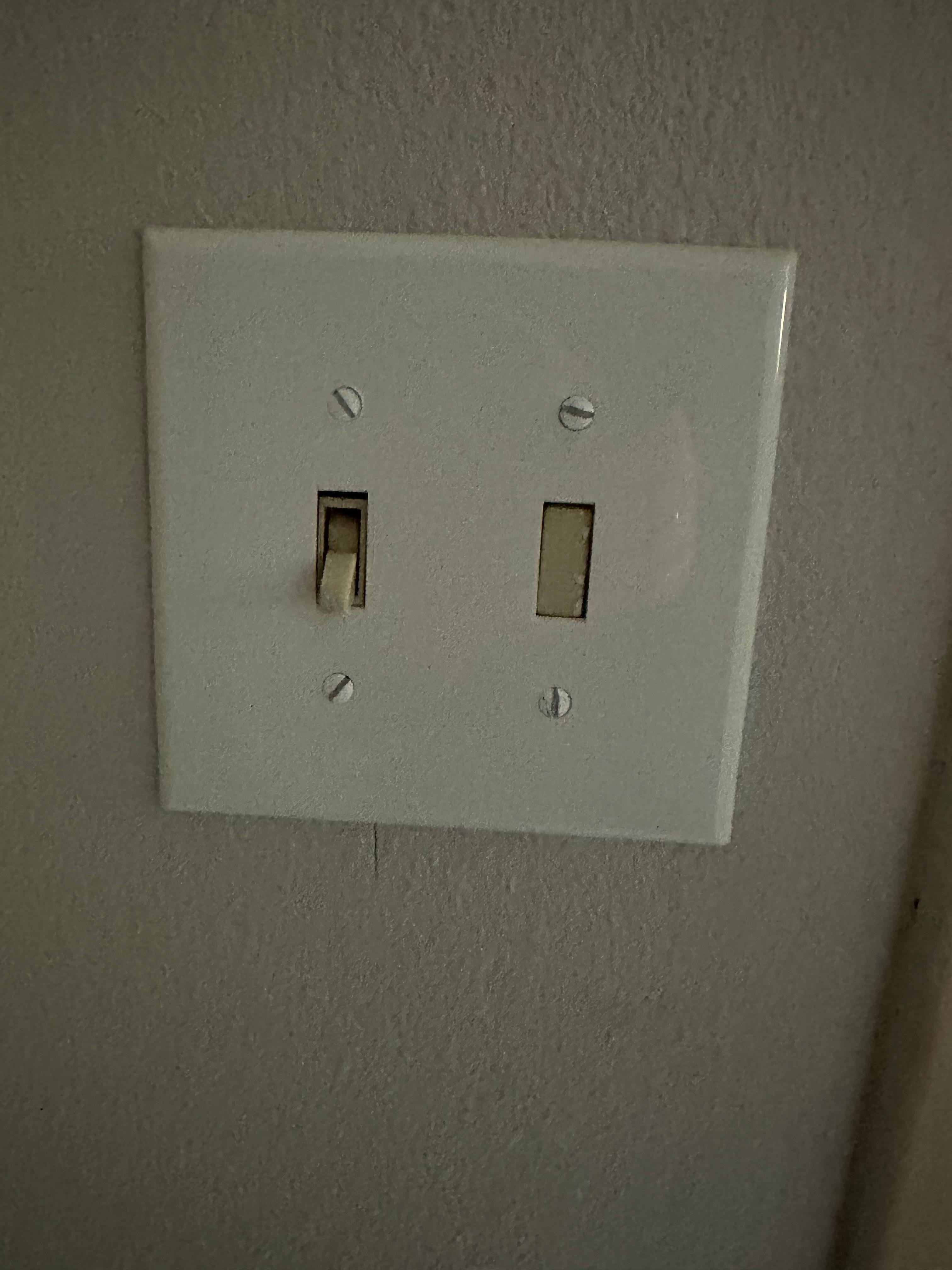 Missing light switch and light didn’t work