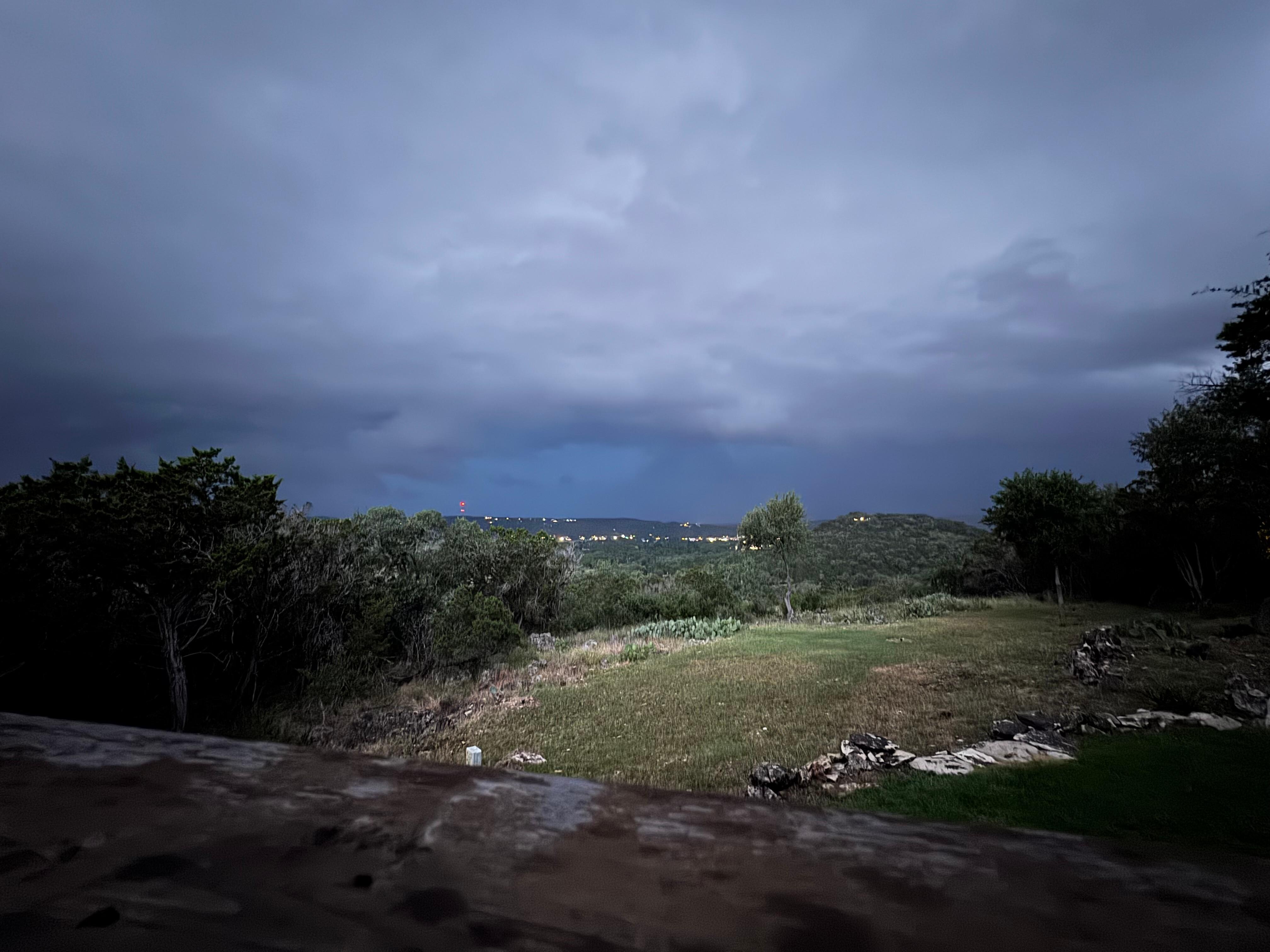 Thunderstorm passing through.