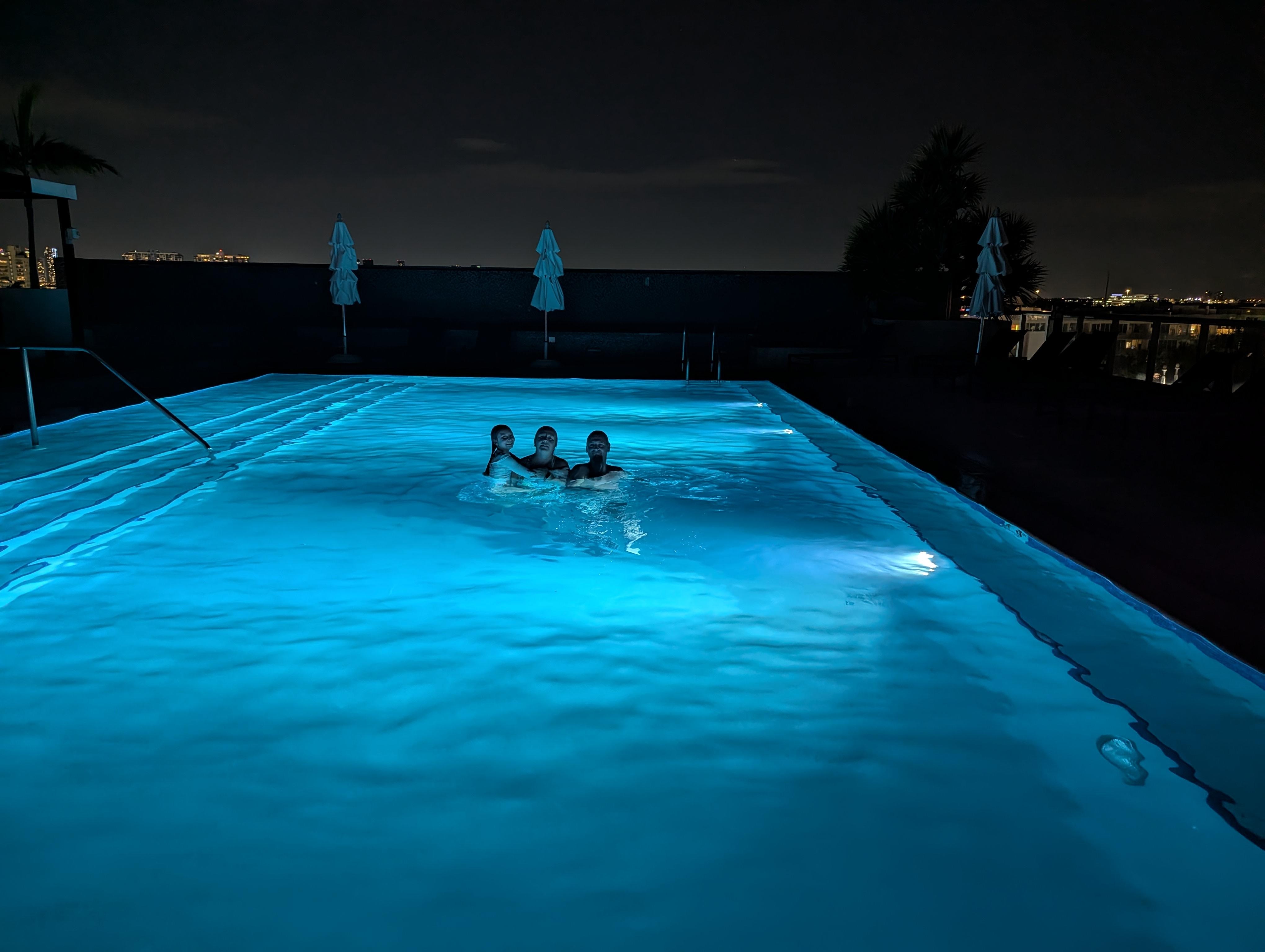 Evening pool.