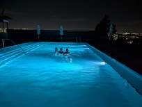 Evening pool.