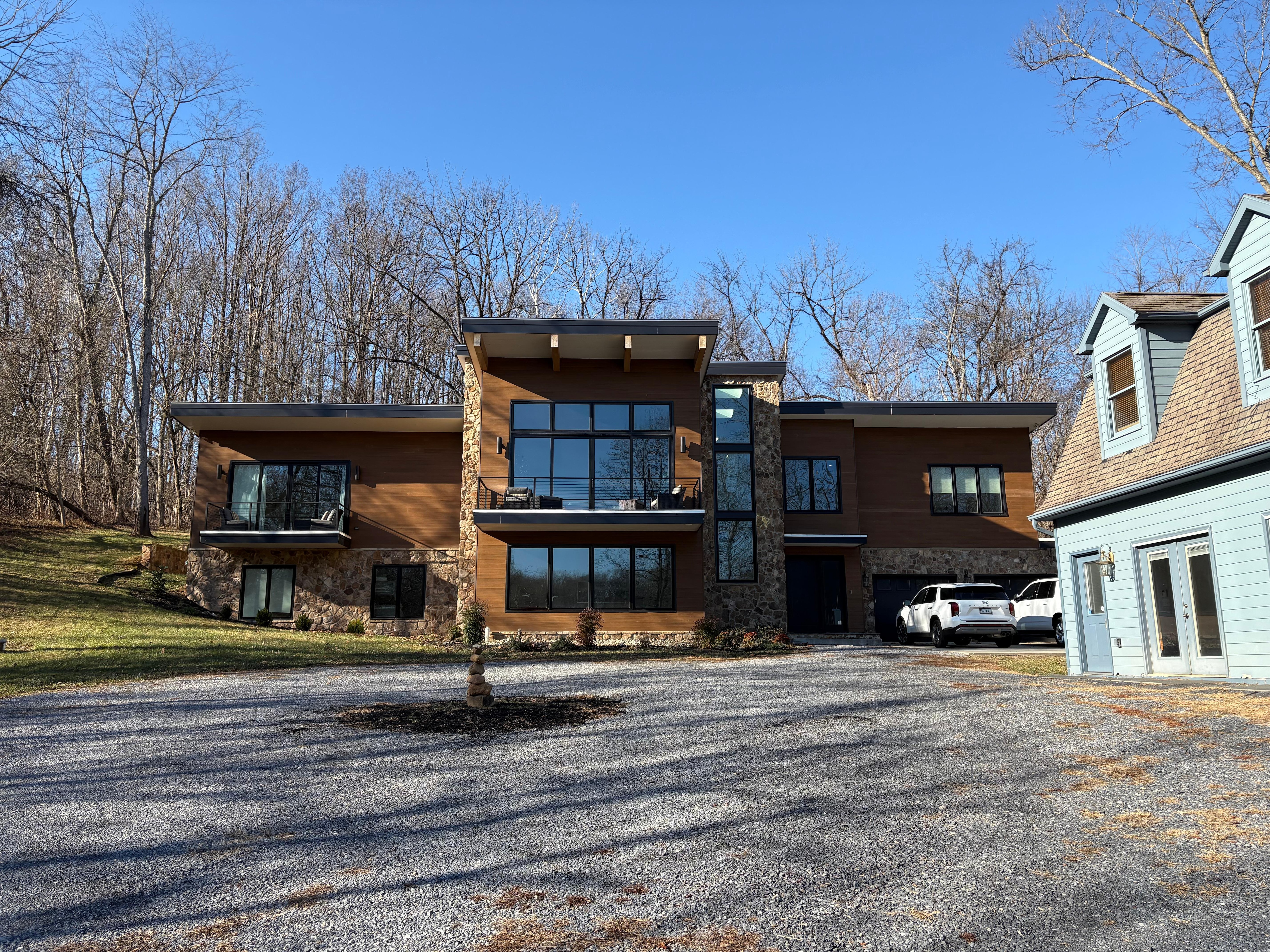 View from patio near the river