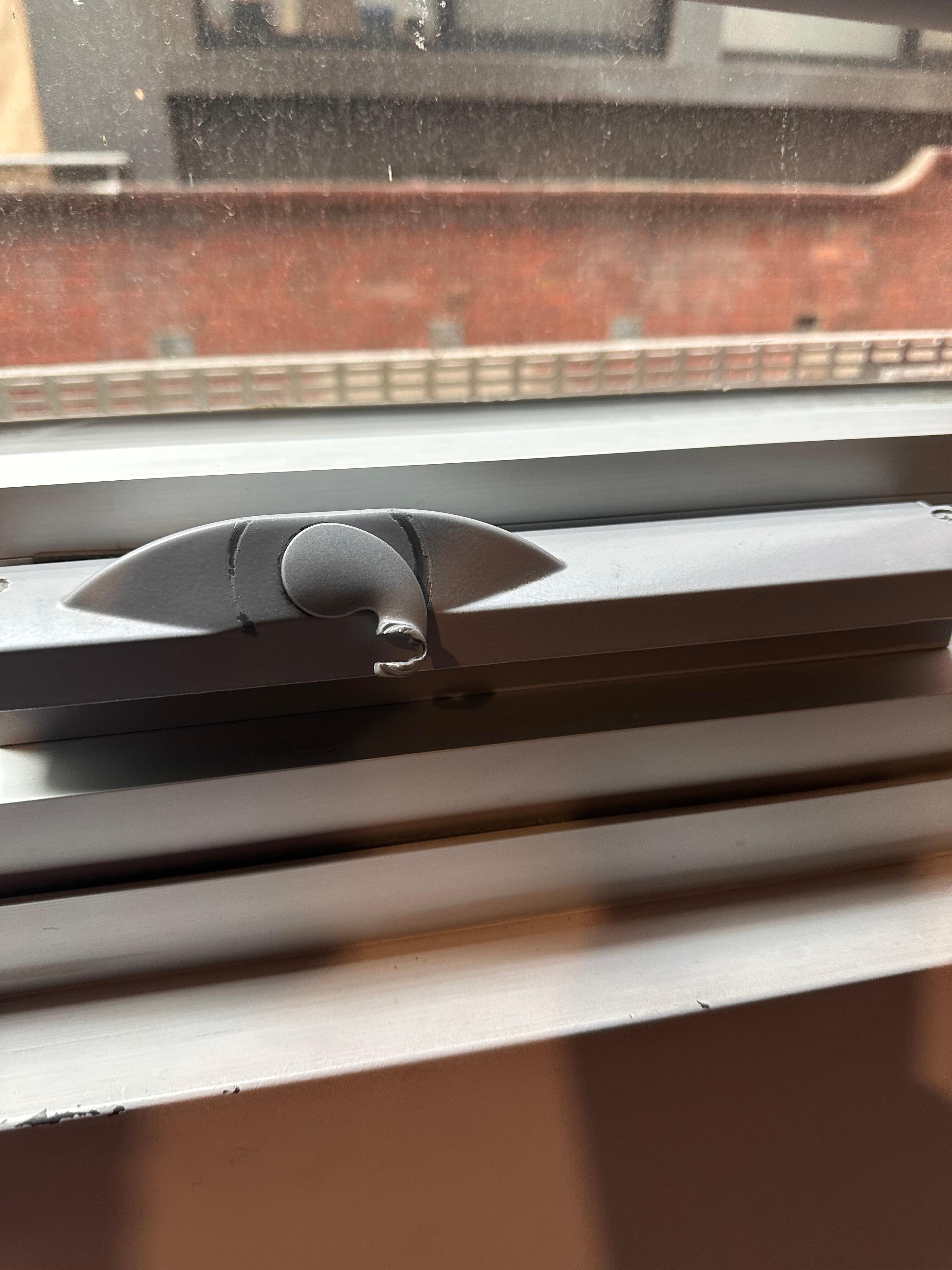 Broken window winding opening 