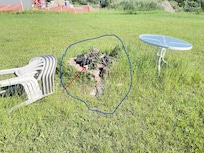 The fire pit was filled with garbage