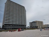 View of the condo from the beach