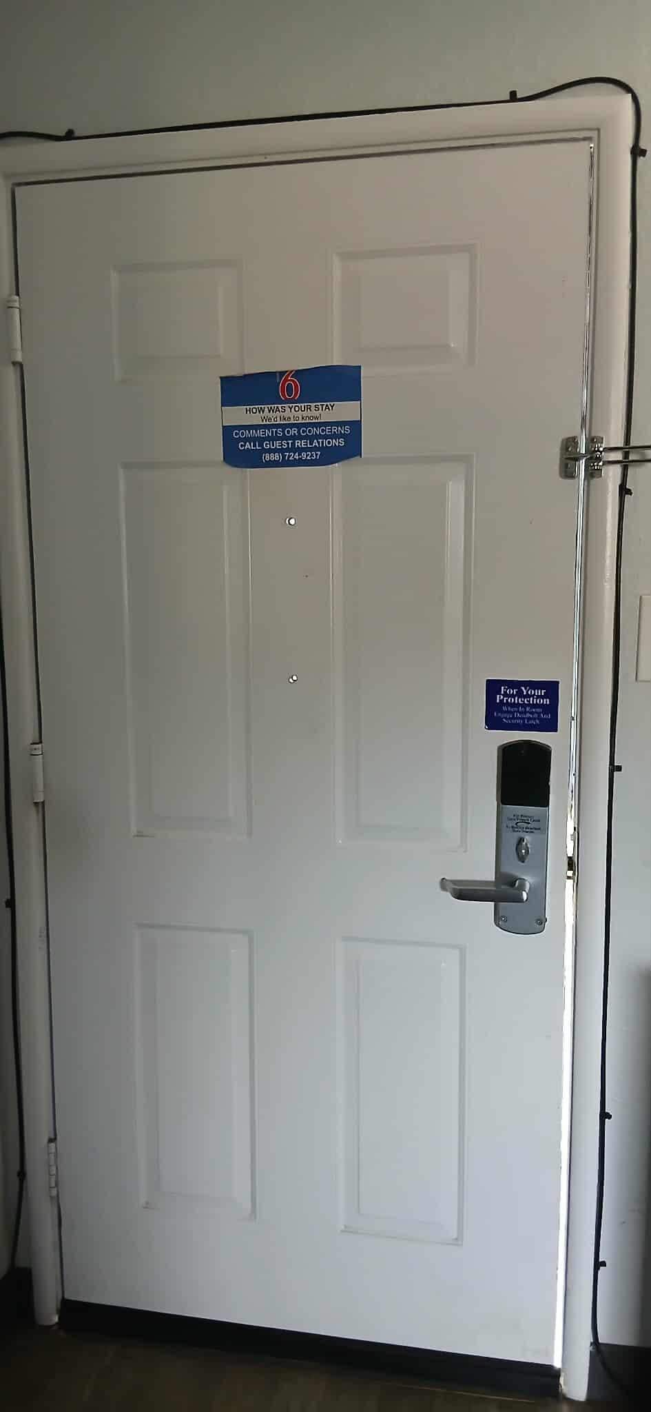 At least 1/2 inch gap on entrance door while closed. Good thing the dead bolt was at least 1 1/2 inch deep