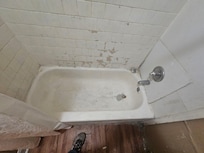 Rusty and dirty bathtub
