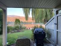 Covered patio with BBQ!