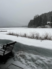 Snowy view over Alta Lake